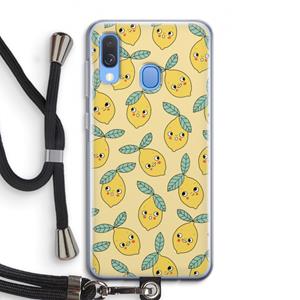 CaseCompany Citroenen: Samsung Galaxy A40 Transparant Hoesje met koord