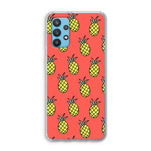 CaseCompany Ananas: Samsung Galaxy A32 4G Transparant Hoesje