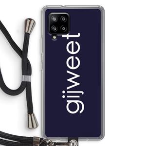 CaseCompany Gijweet: Samsung Galaxy A42 5G Transparant Hoesje met koord