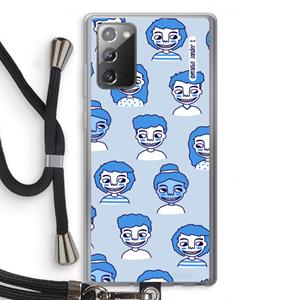 CaseCompany Gezichtjes: Samsung Galaxy Note 20 / Note 20 5G Transparant Hoesje met koord