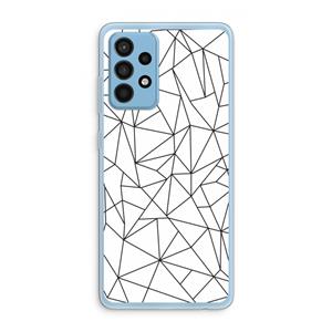 CaseCompany Geometrische lijnen zwart: Samsung Galaxy A52 Transparant Hoesje