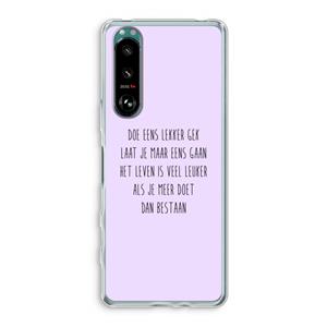 CaseCompany Gek: Sony Xperia 5 III Transparant Hoesje
