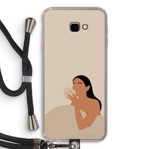 CaseCompany Fresh coffee: Samsung Galaxy J4 Plus Transparant Hoesje met koord