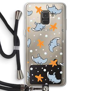 CaseCompany Manta: Samsung Galaxy A8 (2018) Transparant Hoesje met koord