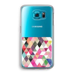 CaseCompany Gekleurde driehoekjes: Samsung Galaxy S6 Transparant Hoesje