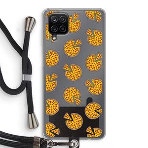 CaseCompany You Had Me At Pizza: Samsung Galaxy A12 Transparant Hoesje met koord