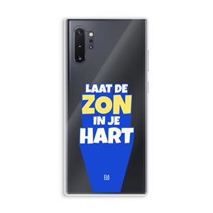 CaseCompany Laat de zon in je hart: Samsung Galaxy Note 10 Plus Transparant Hoesje