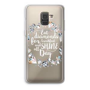 CaseCompany Diamonds: Samsung Galaxy A8 (2018) Transparant Hoesje