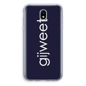 CaseCompany Gijweet: Samsung Galaxy J5 (2017) Transparant Hoesje