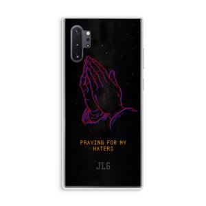 CaseCompany Praying For My Haters: Samsung Galaxy Note 10 Plus Transparant Hoesje