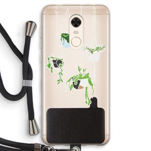 CaseCompany Hang In There: Xiaomi Redmi 5 Transparant Hoesje met koord