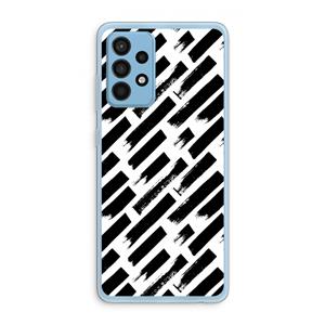 CaseCompany Zwarte vegen: Samsung Galaxy A52 Transparant Hoesje