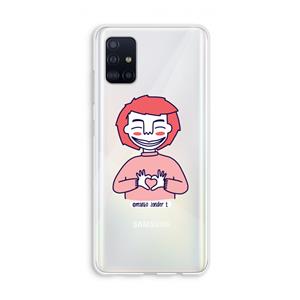CaseCompany Hartje: Galaxy A51 4G Transparant Hoesje