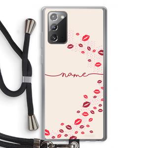 CaseCompany Kusjes: Samsung Galaxy Note 20 / Note 20 5G Transparant Hoesje met koord