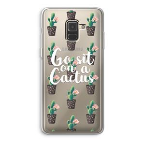 CaseCompany Cactus quote: Samsung Galaxy A8 (2018) Transparant Hoesje
