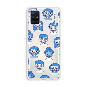 CaseCompany Gezichtjes: Galaxy A51 4G Transparant Hoesje