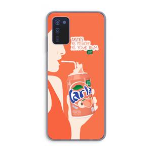 CaseCompany Peach please!: Samsung Galaxy A03s Transparant Hoesje