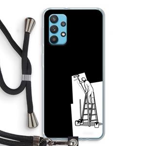 CaseCompany Musketon Painter: Samsung Galaxy A32 4G Transparant Hoesje met koord