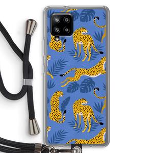 CaseCompany Luipaard: Samsung Galaxy A42 5G Transparant Hoesje met koord