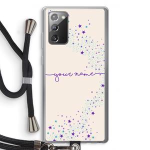 CaseCompany Sterren: Samsung Galaxy Note 20 / Note 20 5G Transparant Hoesje met koord