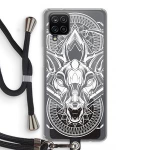 CaseCompany Oh Deer: Samsung Galaxy A12 Transparant Hoesje met koord