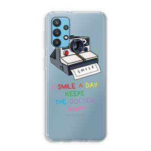 CaseCompany Smile: Samsung Galaxy A32 4G Transparant Hoesje