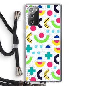 CaseCompany 8-bit N°1: Samsung Galaxy Note 20 / Note 20 5G Transparant Hoesje met koord