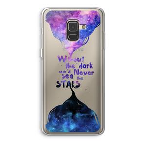 CaseCompany Stars quote: Samsung Galaxy A8 (2018) Transparant Hoesje