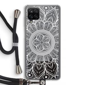 CaseCompany Roses Are Red: Samsung Galaxy A12 Transparant Hoesje met koord