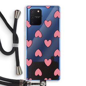 CaseCompany Ondersteboven verliefd: Samsung Galaxy Note 10 Lite Transparant Hoesje met koord