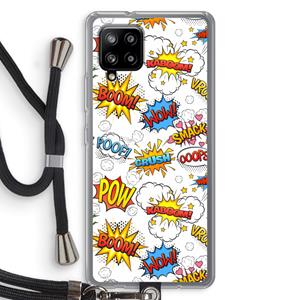 CaseCompany Pow Smack: Samsung Galaxy A42 5G Transparant Hoesje met koord