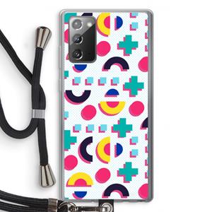 CaseCompany 8-bit N°2: Samsung Galaxy Note 20 / Note 20 5G Transparant Hoesje met koord