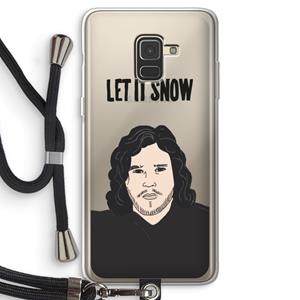 CaseCompany Let It Snow: Samsung Galaxy A8 (2018) Transparant Hoesje met koord