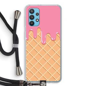 CaseCompany Ice cream: Samsung Galaxy A32 4G Transparant Hoesje met koord
