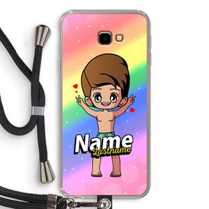 CaseCompany Chibi Maker man: Samsung Galaxy J4 Plus Transparant Hoesje met koord