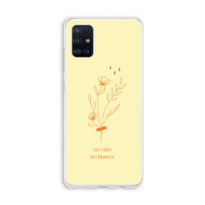 CaseCompany No rain no flowers: Galaxy A51 4G Transparant Hoesje