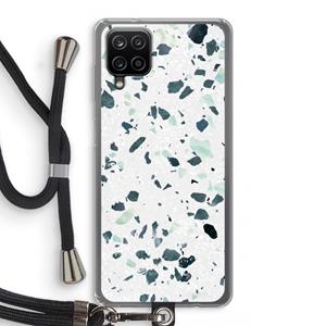 CaseCompany Terrazzo N°2: Samsung Galaxy A12 Transparant Hoesje met koord