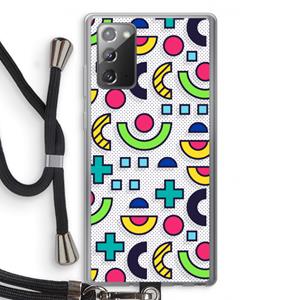 CaseCompany 8-bit N°6: Samsung Galaxy Note 20 / Note 20 5G Transparant Hoesje met koord