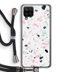 CaseCompany Terrazzo N°3: Samsung Galaxy A12 Transparant Hoesje met koord