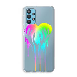 CaseCompany Hold My Heart: Samsung Galaxy A32 4G Transparant Hoesje