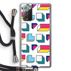 CaseCompany 8-bit N°7: Samsung Galaxy Note 20 / Note 20 5G Transparant Hoesje met koord