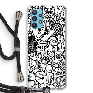 CaseCompany Vexx Mixtape #2: Samsung Galaxy A32 4G Transparant Hoesje met koord