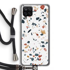 CaseCompany Terrazzo N°4: Samsung Galaxy A12 Transparant Hoesje met koord