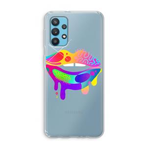 CaseCompany Lip Palette: Samsung Galaxy A32 4G Transparant Hoesje