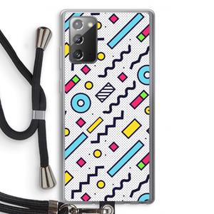 CaseCompany 8-bit N°8: Samsung Galaxy Note 20 / Note 20 5G Transparant Hoesje met koord