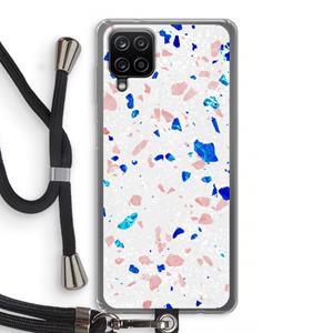 CaseCompany Terrazzo N°6: Samsung Galaxy A12 Transparant Hoesje met koord