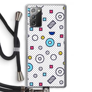 CaseCompany 8-bit N°9: Samsung Galaxy Note 20 / Note 20 5G Transparant Hoesje met koord