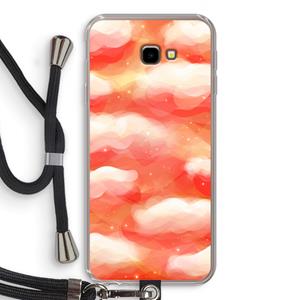 CaseCompany Lichte Wolken: Samsung Galaxy J4 Plus Transparant Hoesje met koord