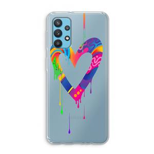 CaseCompany Melts My Heart: Samsung Galaxy A32 4G Transparant Hoesje