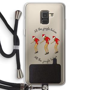 CaseCompany Jingle Ladies: Samsung Galaxy A8 (2018) Transparant Hoesje met koord